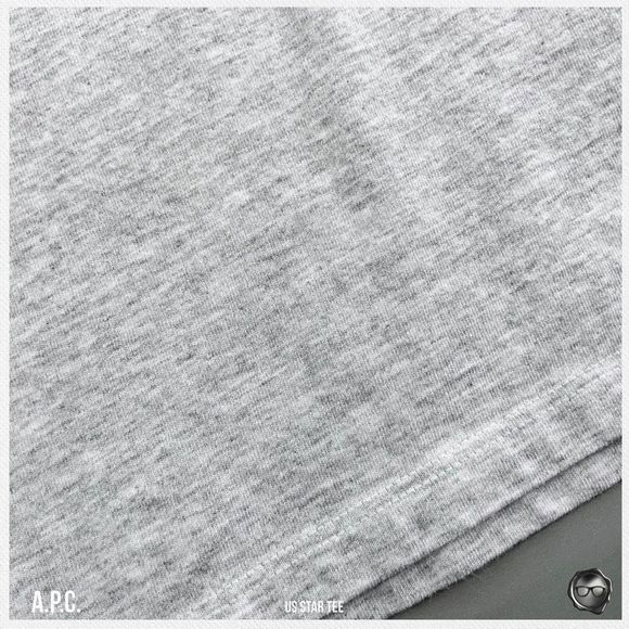 A.P.C. U.S. STAR LOGO TEE IN GREY MELANGE 2017 U.S. CAPSULE COLLECTION - Picture 9 of 15